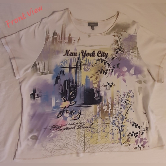 Essentials Brand Womens Plus Size "New York" Shirt - Picture 1 of 3